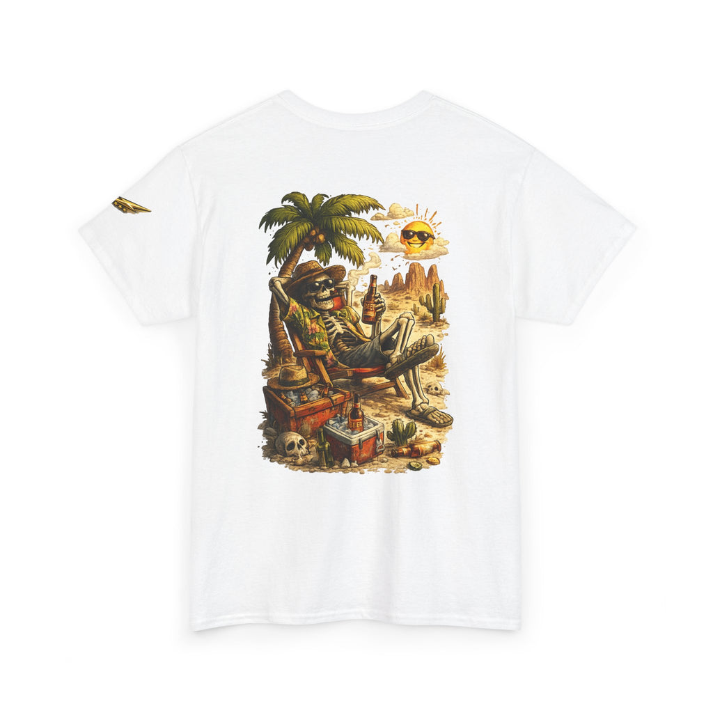 T-Shirt — Vintage Camping Surf Skull Graphic Tee