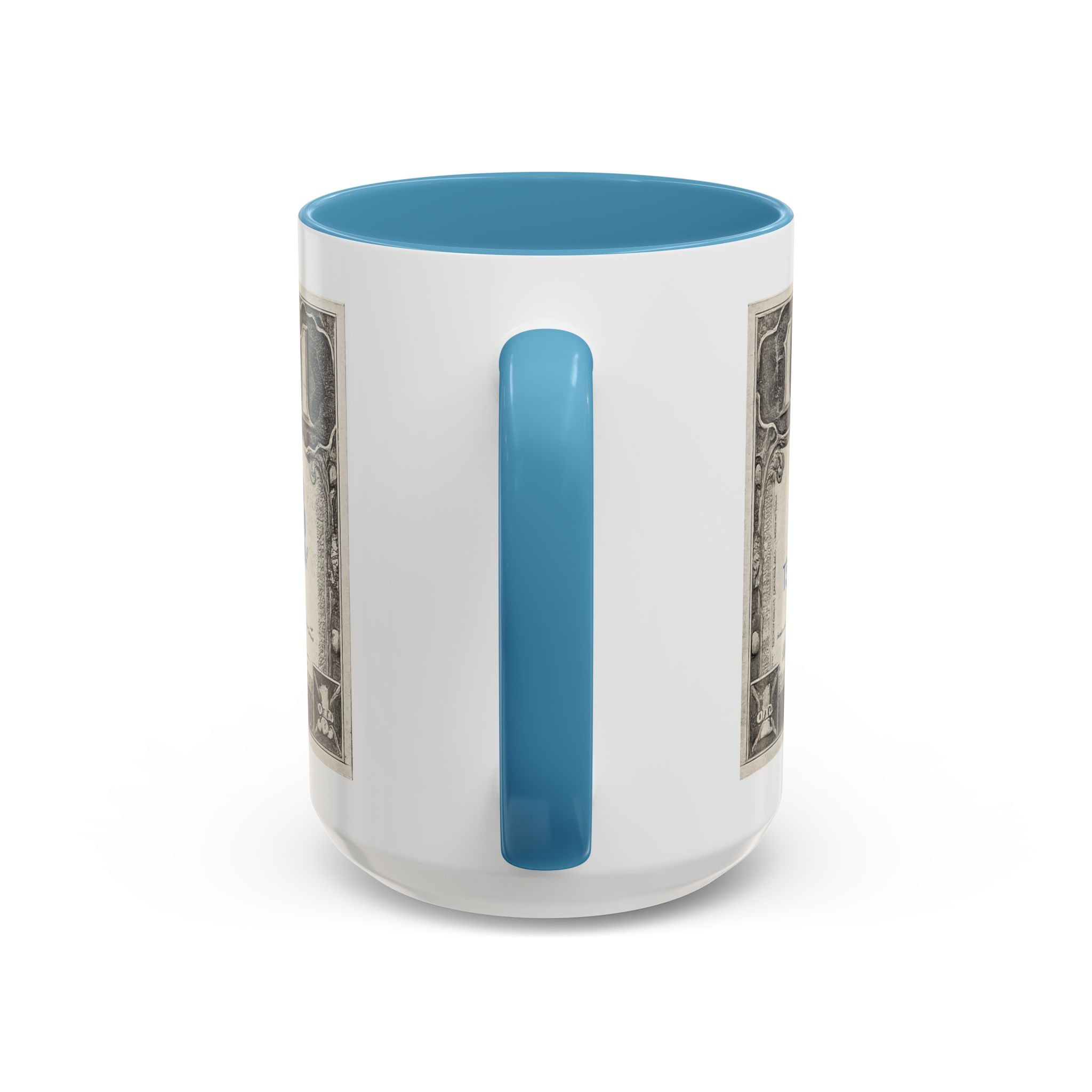 Dollar Bill Accent Coffee Mug — Vintage US Currency Design (11/15oz)