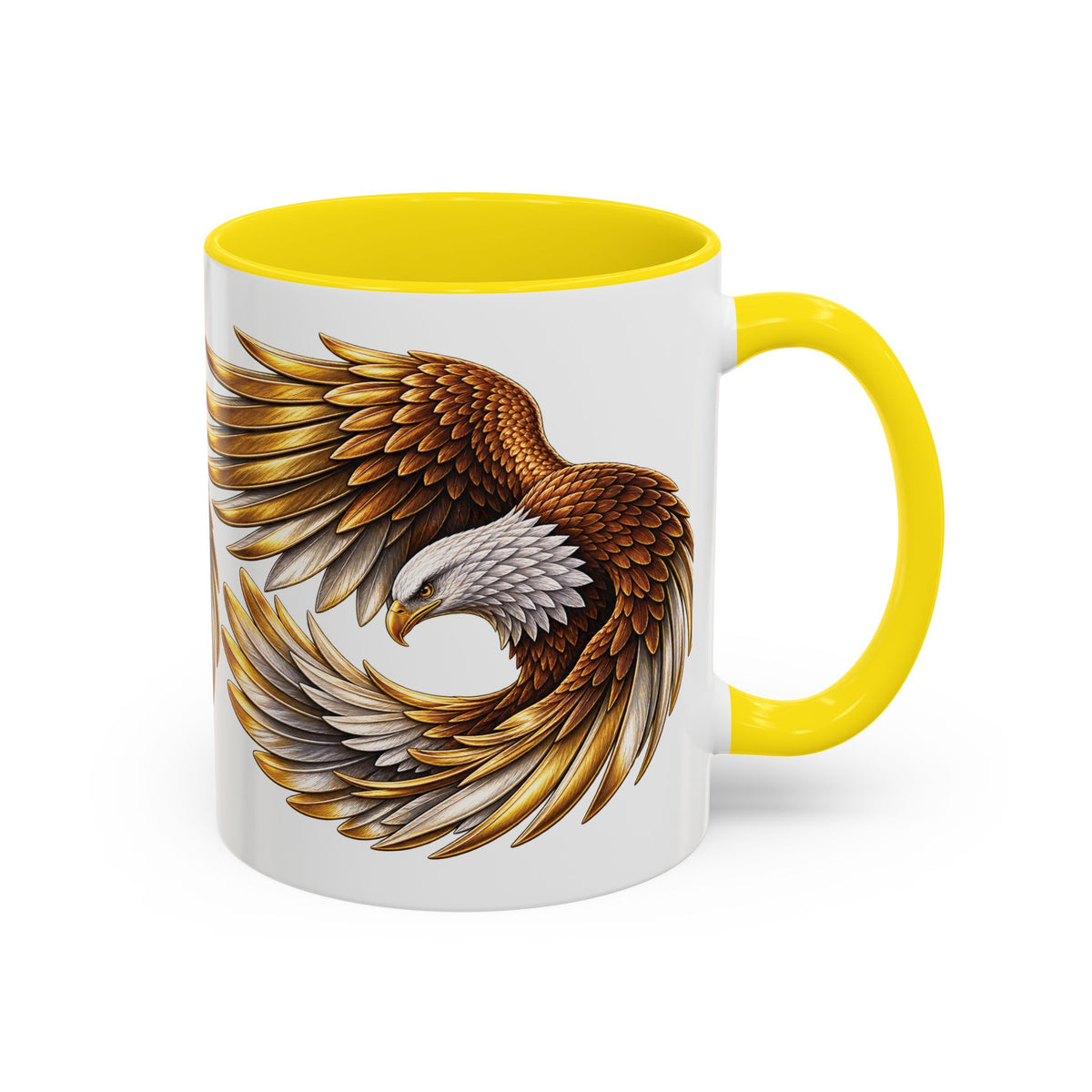 Golden Eagle Coffee Mug — Accent Ceramic Mug with Majestic Eagle Design