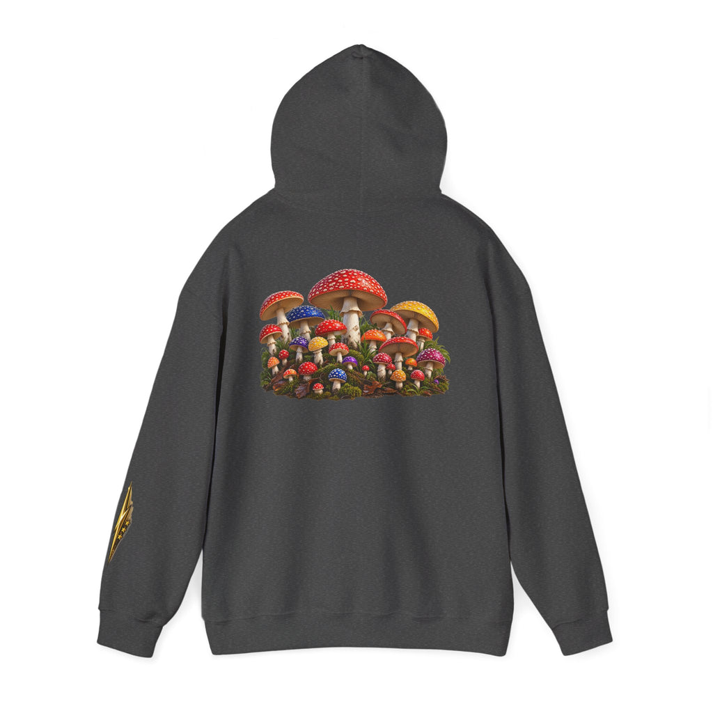 Mushroom Hoodie — Vintage Fly Agaric Fungi Graphic Pullover