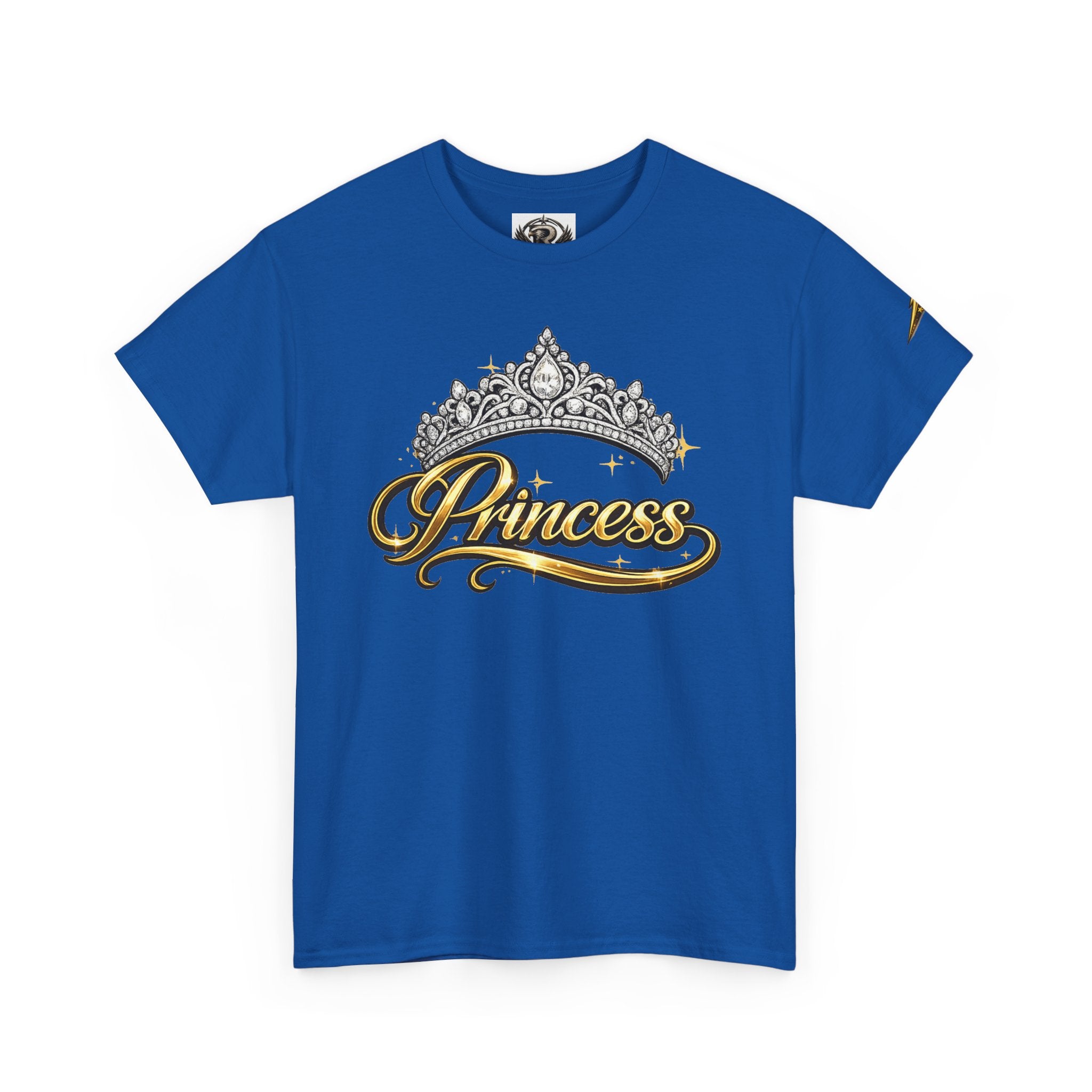 Princess Tiara T-Shirt — Gold Script Graphic Tee
