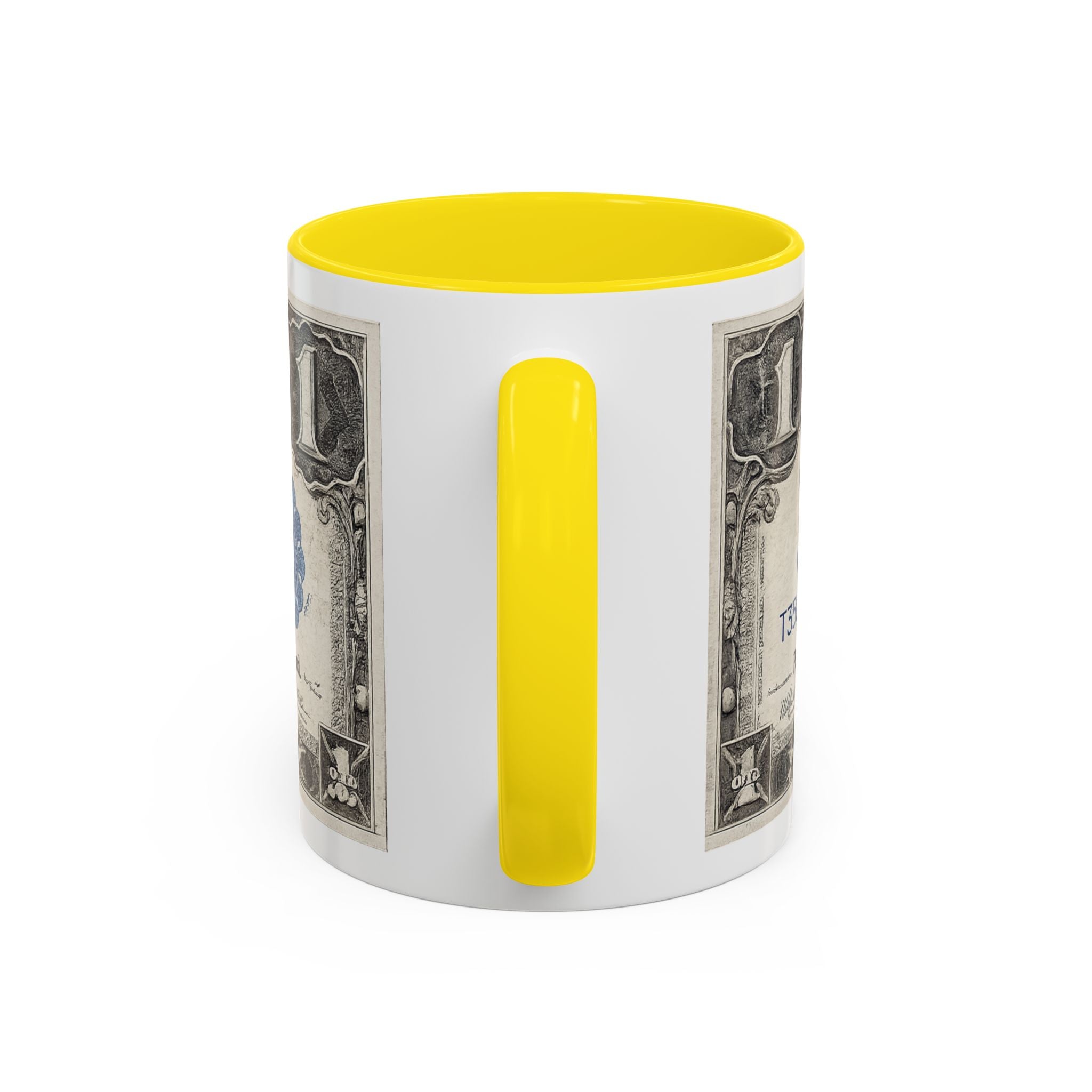 Dollar Bill Accent Coffee Mug — Vintage US Currency Design (11/15oz)