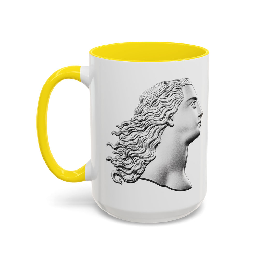 Sculpted Profile Accent Coffee Mug — Classical Bust Design (11/15 oz)