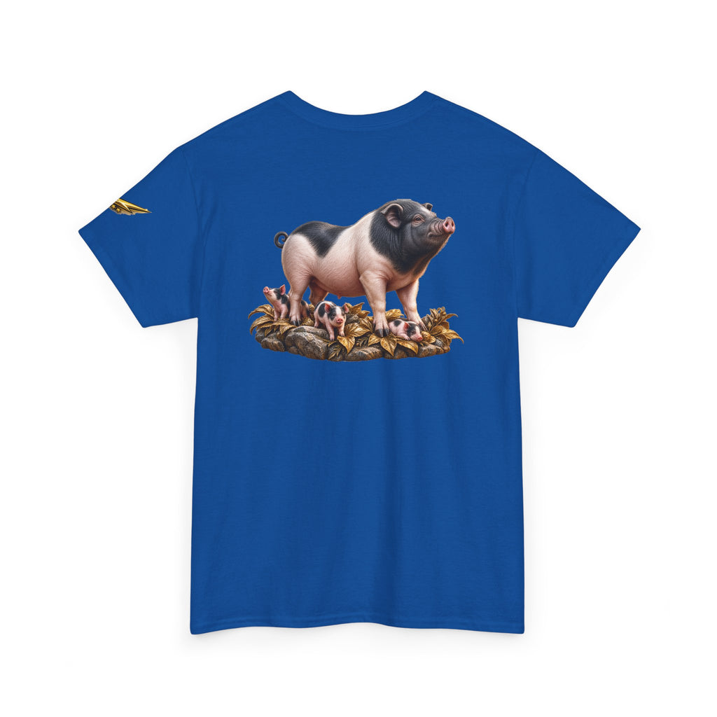 Pig Graphic Tee — Vintage Farm Pig Illustration Shirt