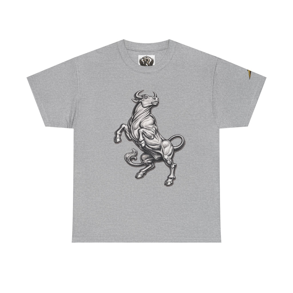 Bull Graphic T-Shirt — Rearing Ox Illustration Tee