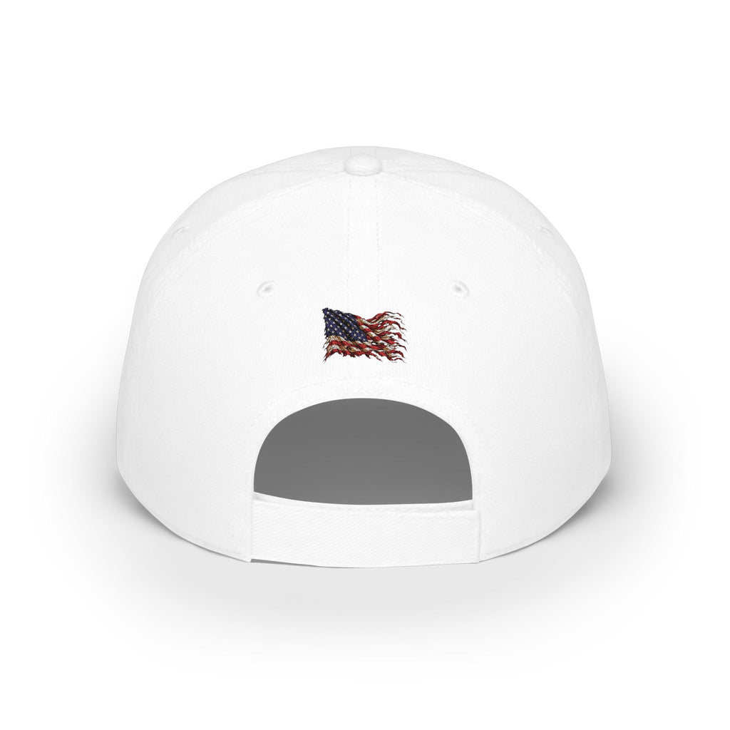 Broke & Retired Low Profile Baseball Cap – Funny Retirement Hat with American Flag Accent