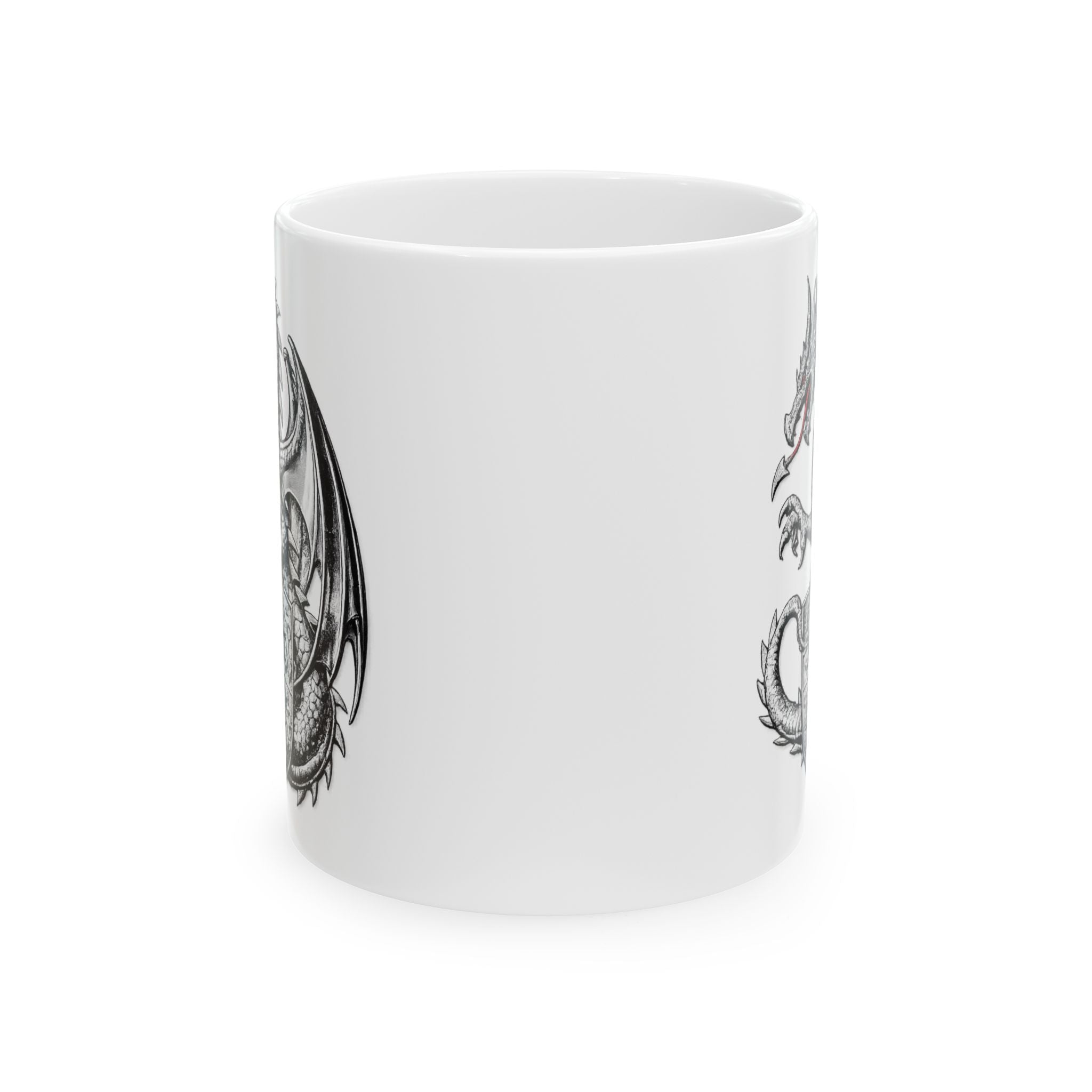Dragon Ceramic Mug — Gothic Fantasy 11oz & 15oz Coffee Cup