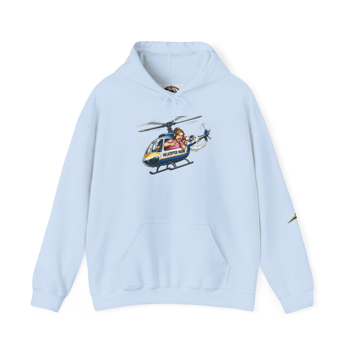 Helicopter Rescue Graphic Hoodie — Vintage Pilot Cartoon Sweatshirt