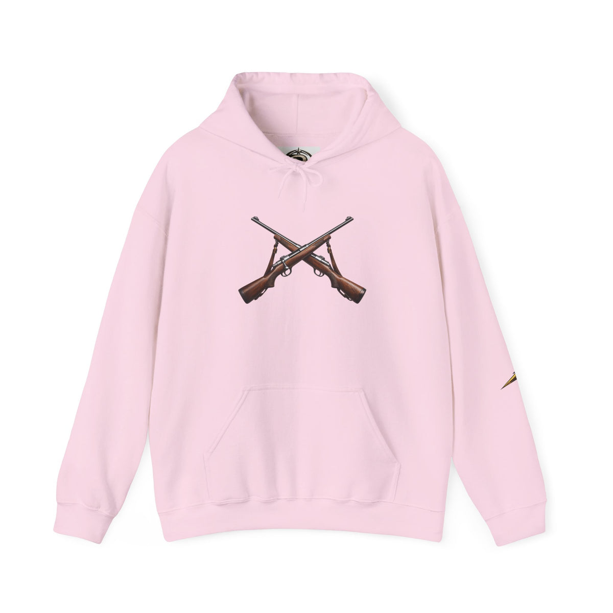 Rifle Crossed Graphic Hoodie — Vintage Hunting Pullover