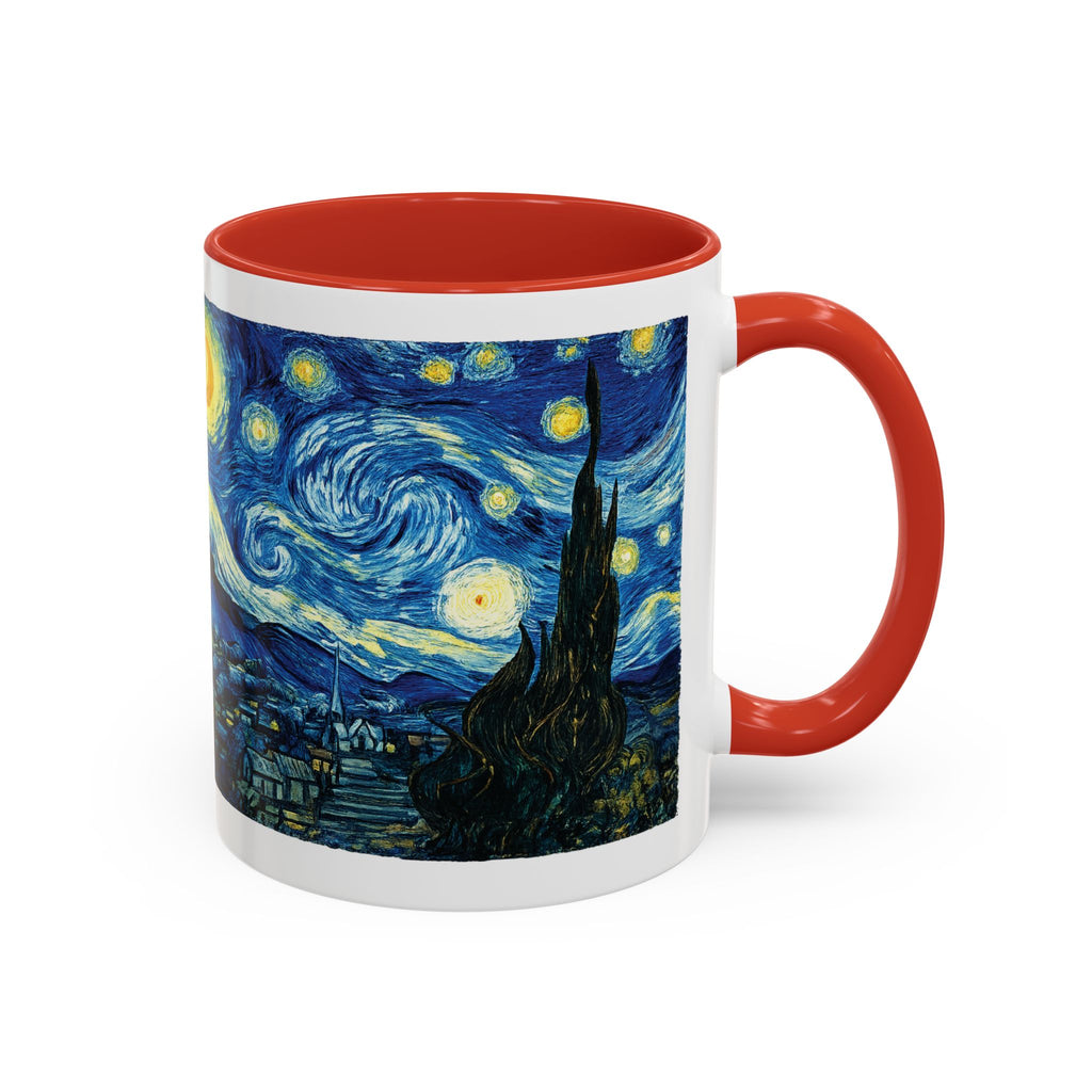 Starry Night Accent Coffee Mug — Van Gogh Style Night Sky Coffee Cup (11/15oz)