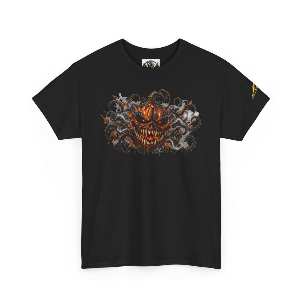 Graphic Tee — Fiery Pumpkin Demon Design (Halloween Horror Shirt)
