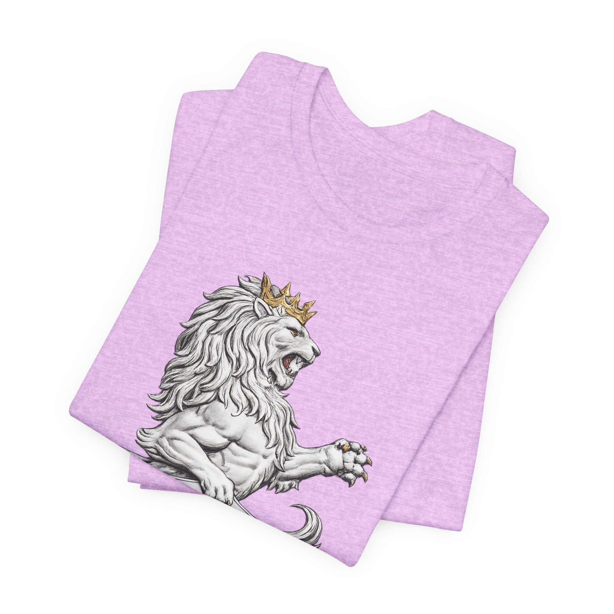 Lion Crest T-Shirt — Regal Sun Shield Graphic Tee