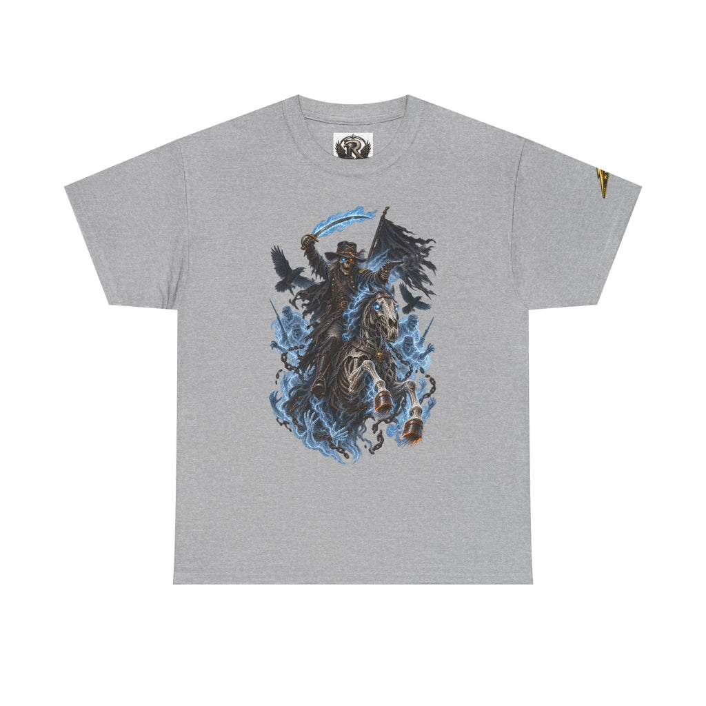 Grim Rider Graphic Tee — Ghostly Horseman Illustration Shirt