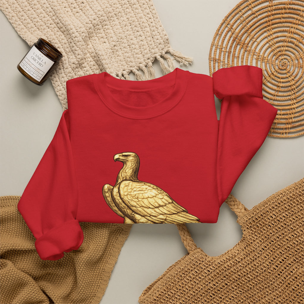 Crewneck Sweatshirt — Gold Eagle 'In God We Trust' Patriotic Pullover