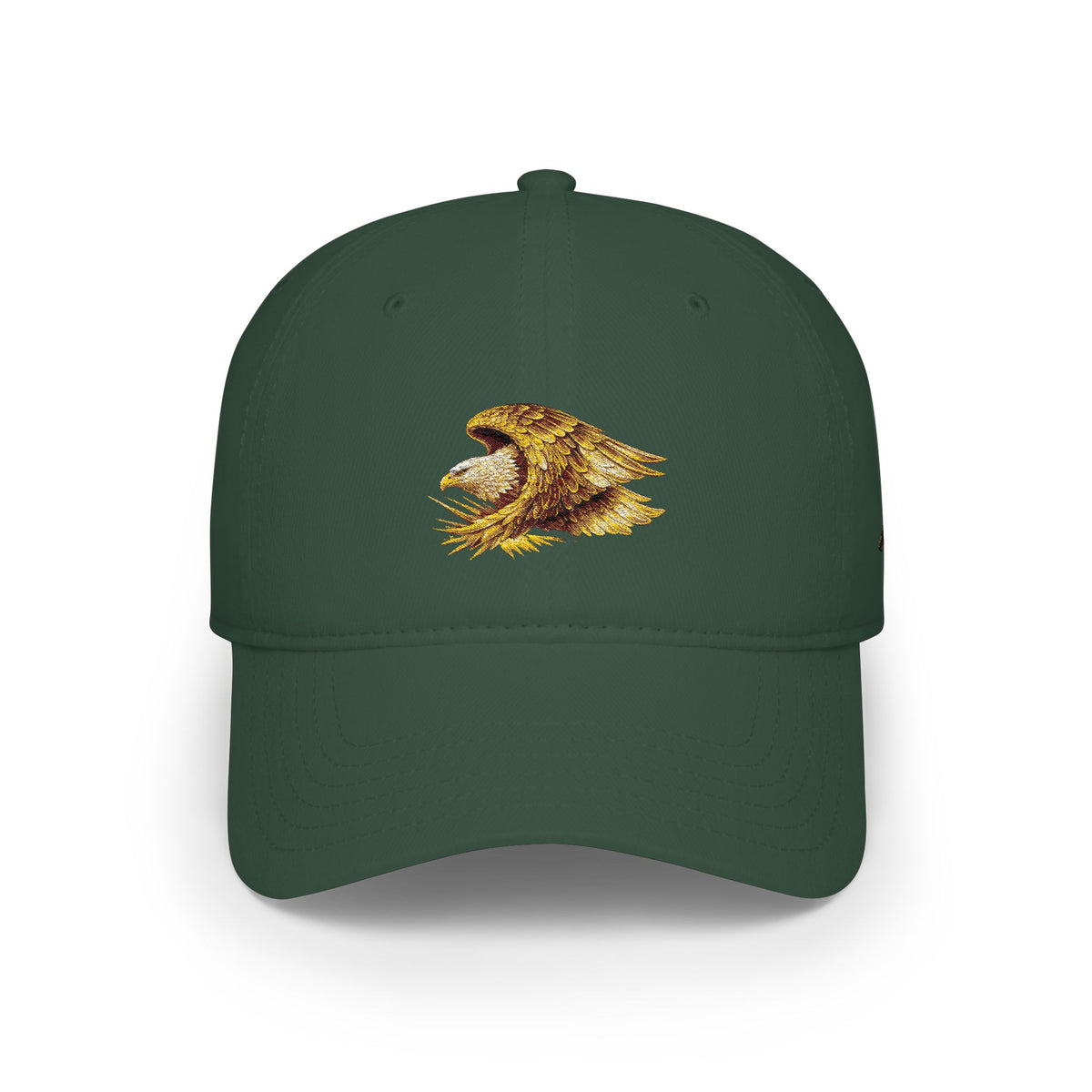 Gold Roaring Eagle Cap — Low Profile Baseball Hat