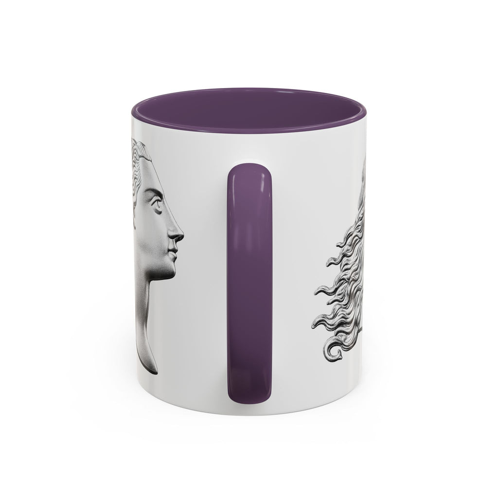 Sculpted Profile Accent Coffee Mug — Classical Bust Design (11/15 oz)