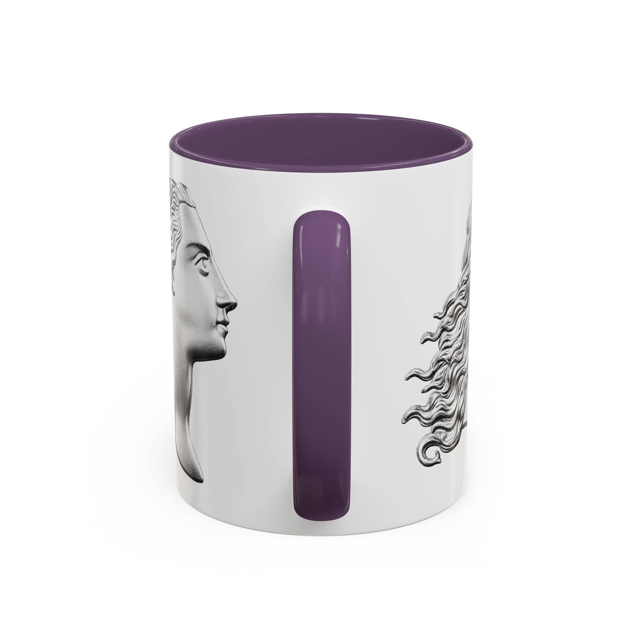 Sculpted Profile Accent Coffee Mug — Classical Bust Design (11/15 oz)