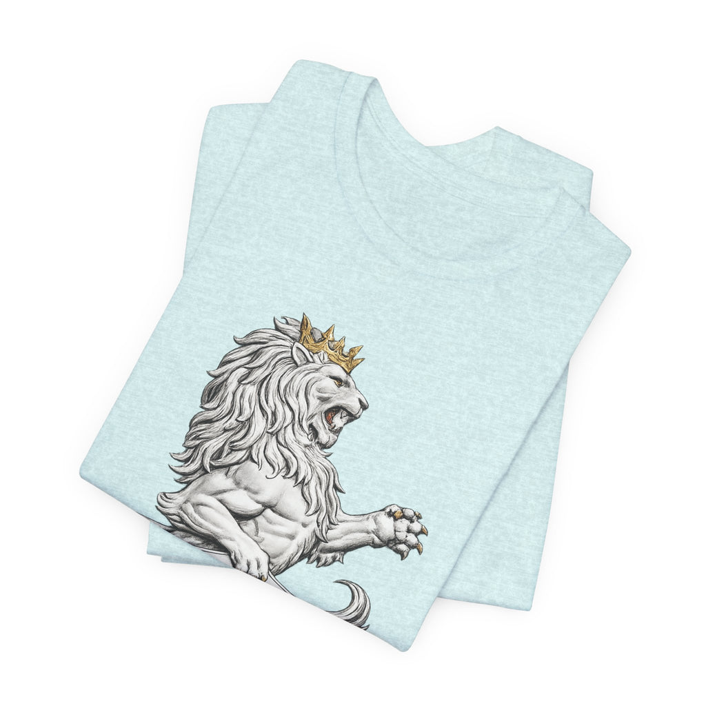 Lion Crest T-Shirt — Regal Sun Shield Graphic Tee