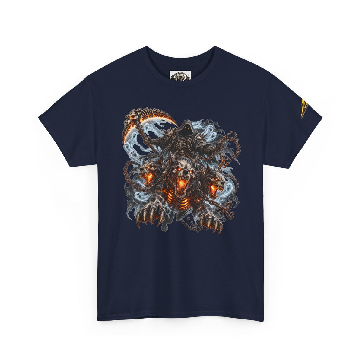 Horror Kraken Skull Tee — Fiery Octopus Monster Graphic T‑Shirt