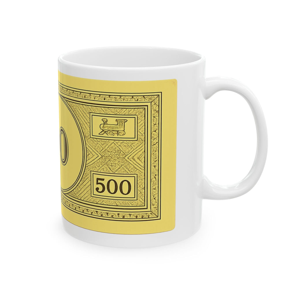 Money Bill 500 Ceramic Mug — Funny Cash Novelty Coffee Cup