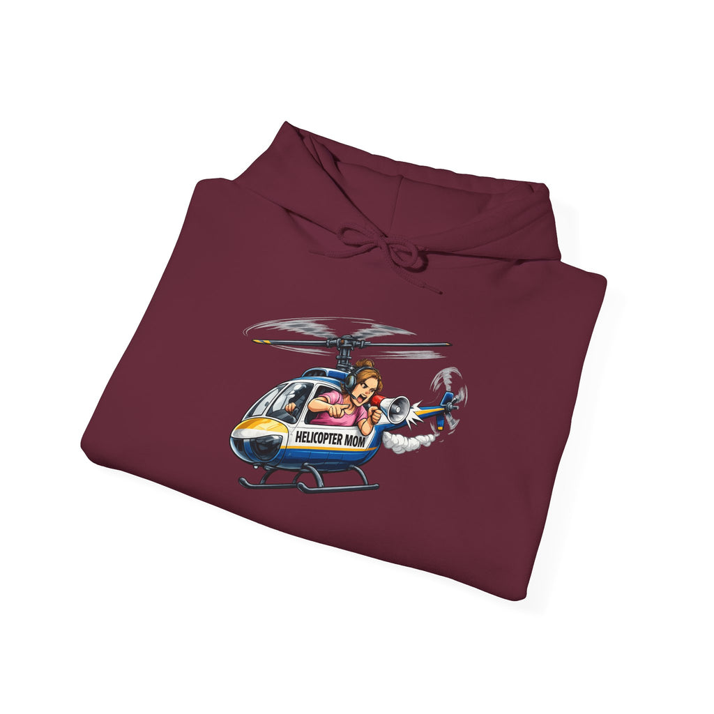 Helicopter Rescue Graphic Hoodie — Vintage Pilot Cartoon Sweatshirt