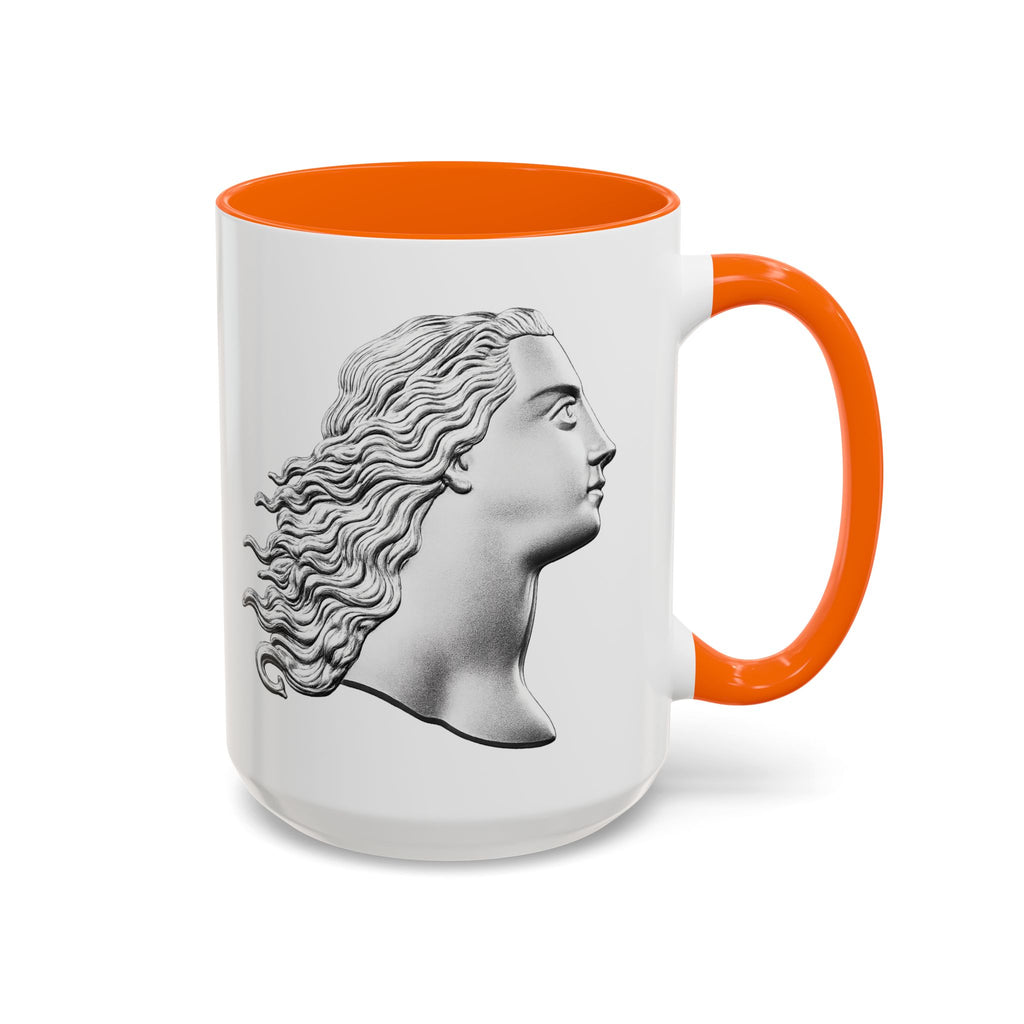 Sculpted Profile Accent Coffee Mug — Classical Bust Design (11/15 oz)