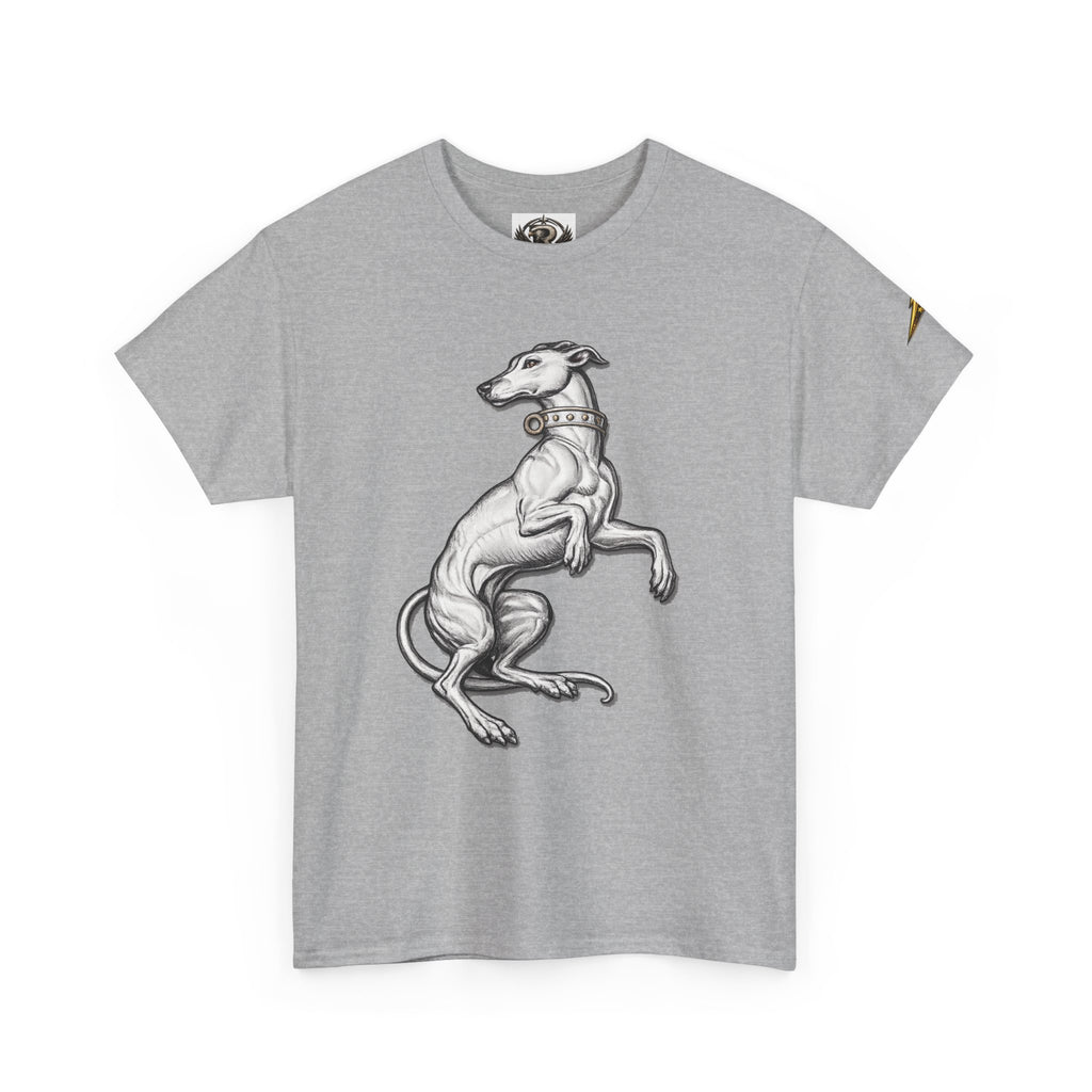 Greyhound Illustration Tee — Vintage Reared Dog Graphic T-Shirt