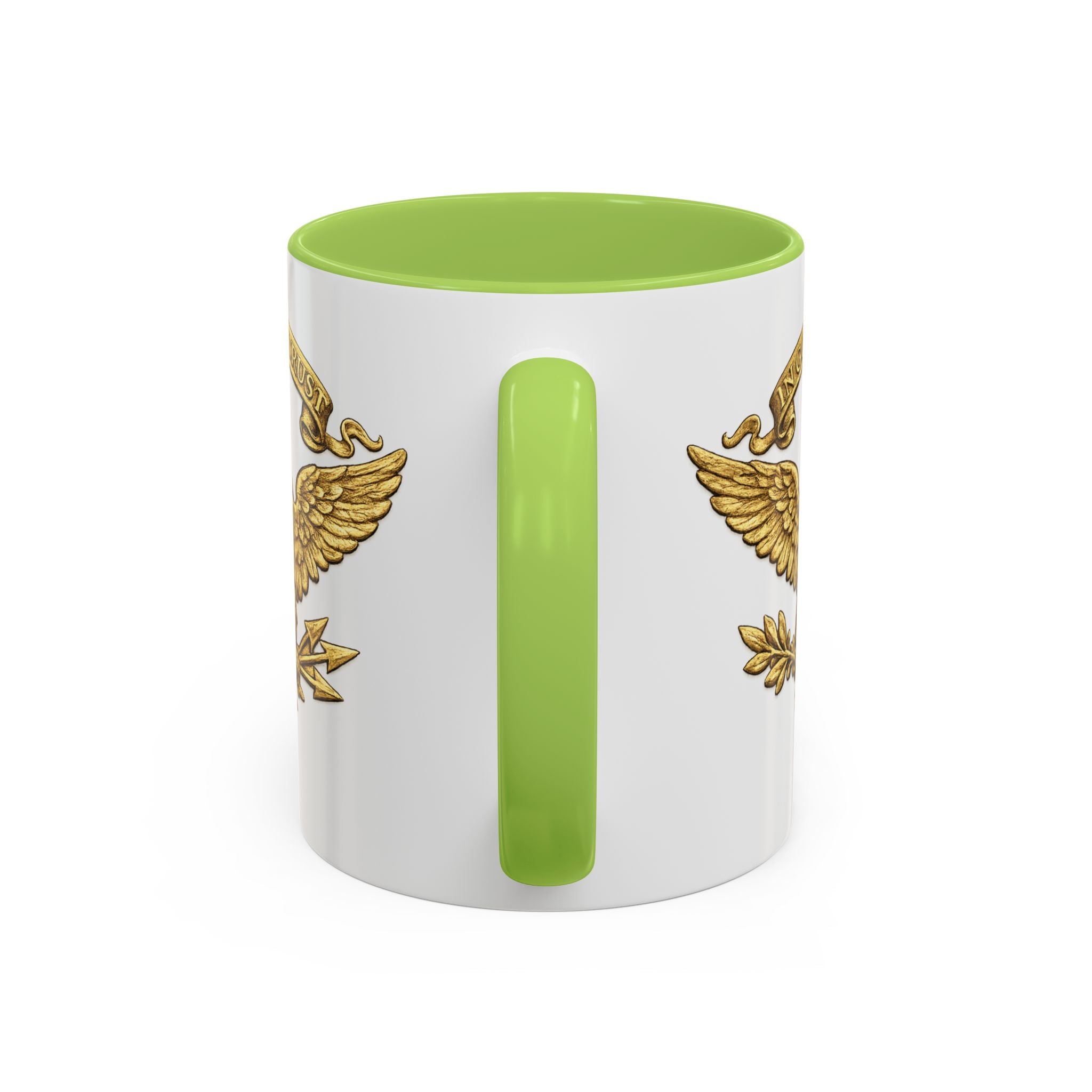 Gold Eagle 'In God We Trust' Accent Coffee Mug — Patriotic 11/15oz