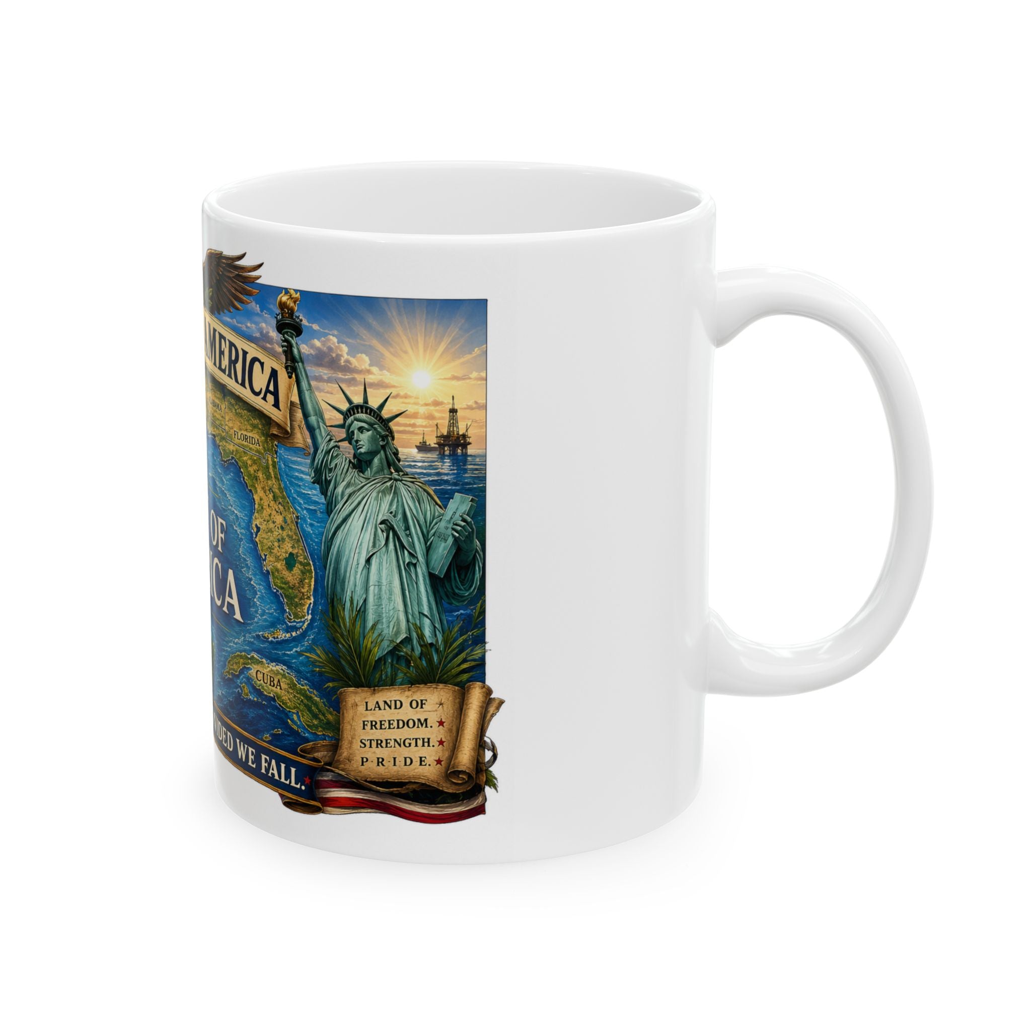 Gulf of America Ceramic Mug — Patriotic Map Design (11oz/15oz)