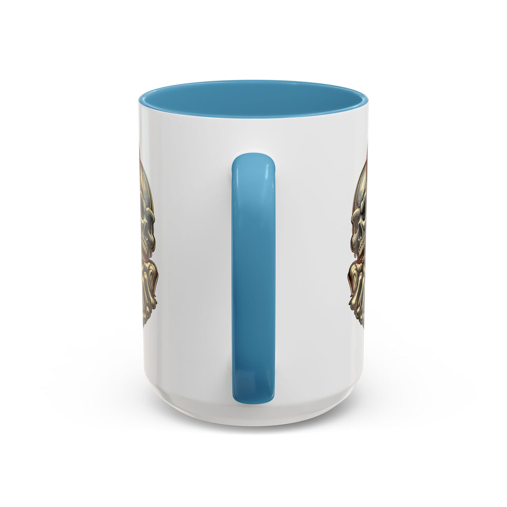 Devil Skull Accent Coffee Mug – Gothic Demon Skull Design (11/15 oz)