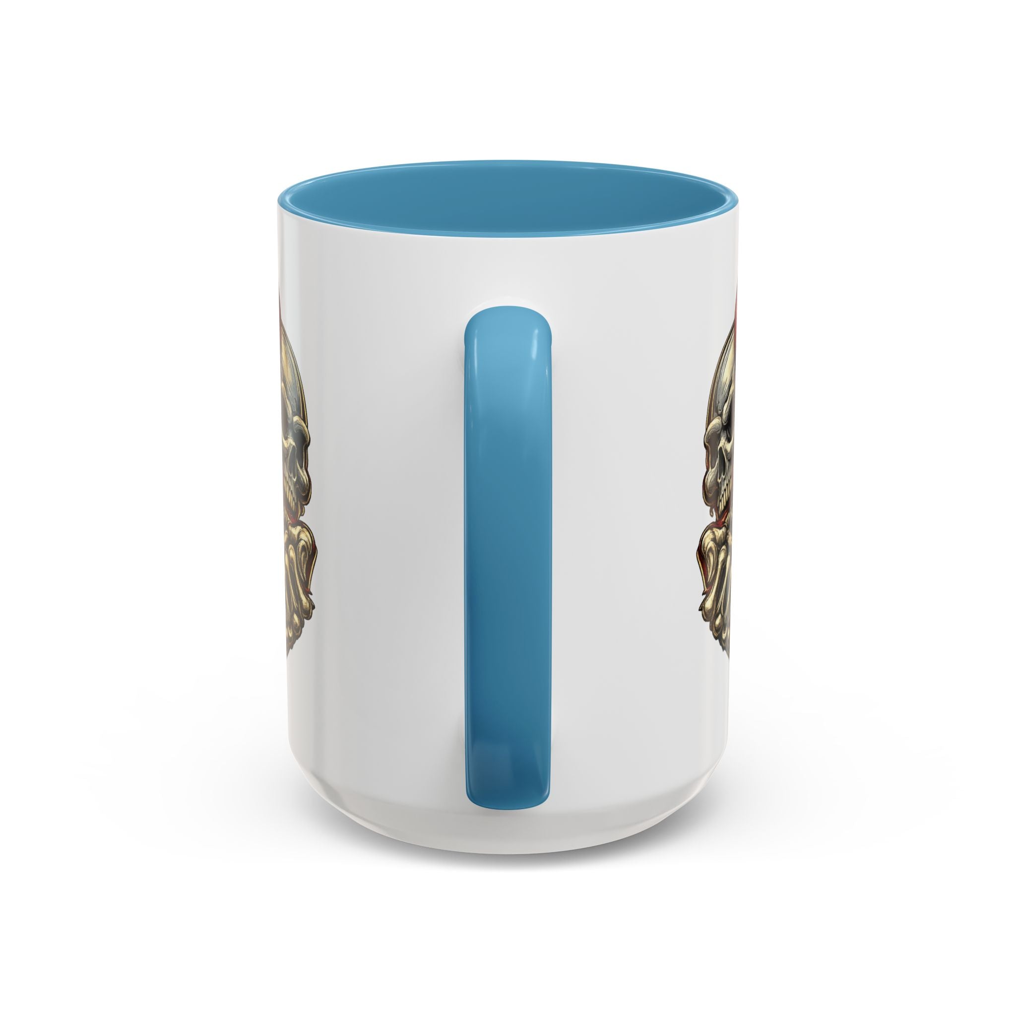 Devil Skull Accent Coffee Mug – Gothic Demon Skull Design (11/15 oz)
