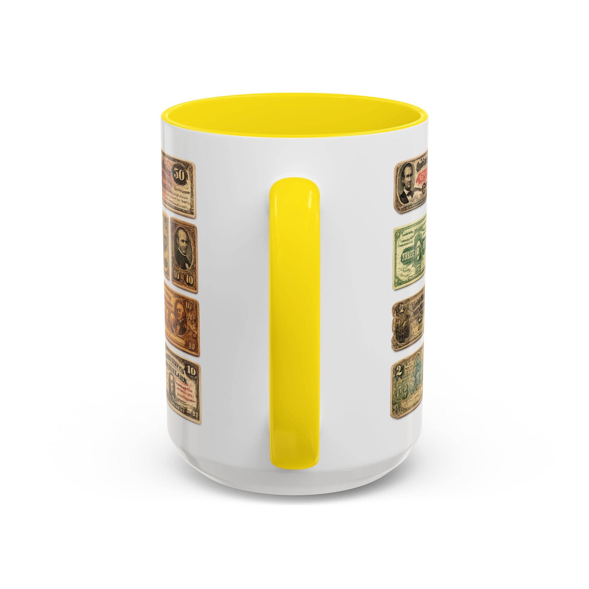 Vintage US Fractional Currency Coffee Mug – Retro Banknote Accent Mug (11/15 oz)