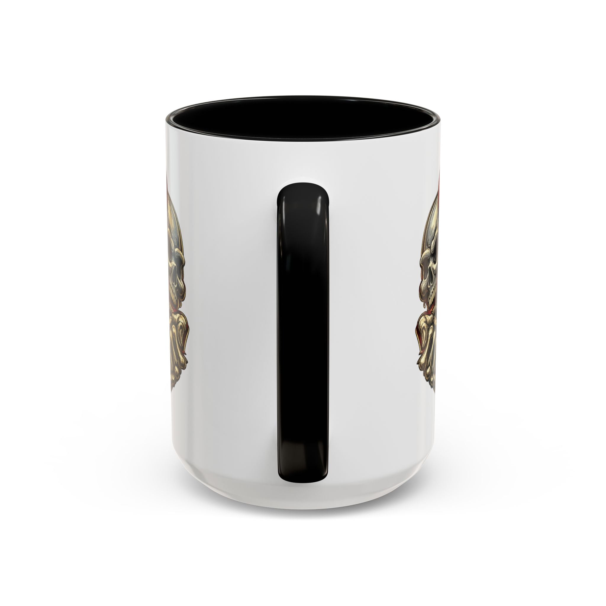 Devil Skull Accent Coffee Mug – Gothic Demon Skull Design (11/15 oz)