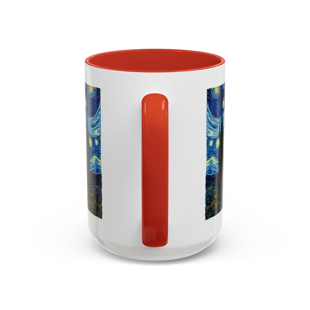 Starry Night Accent Coffee Mug — Van Gogh Style Night Sky Coffee Cup (11/15oz)
