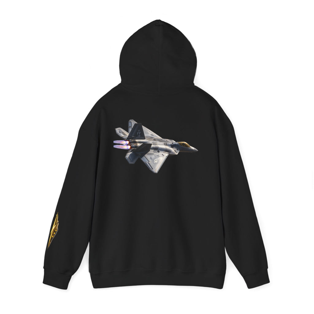 F-22 Raptor Jet Hoodie — Military Aircraft Pilot Flight Sweatshirt