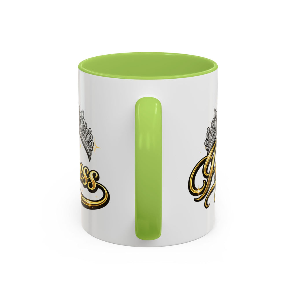 Princess Crown Accent Coffee Mug — Gold Script 11/15oz