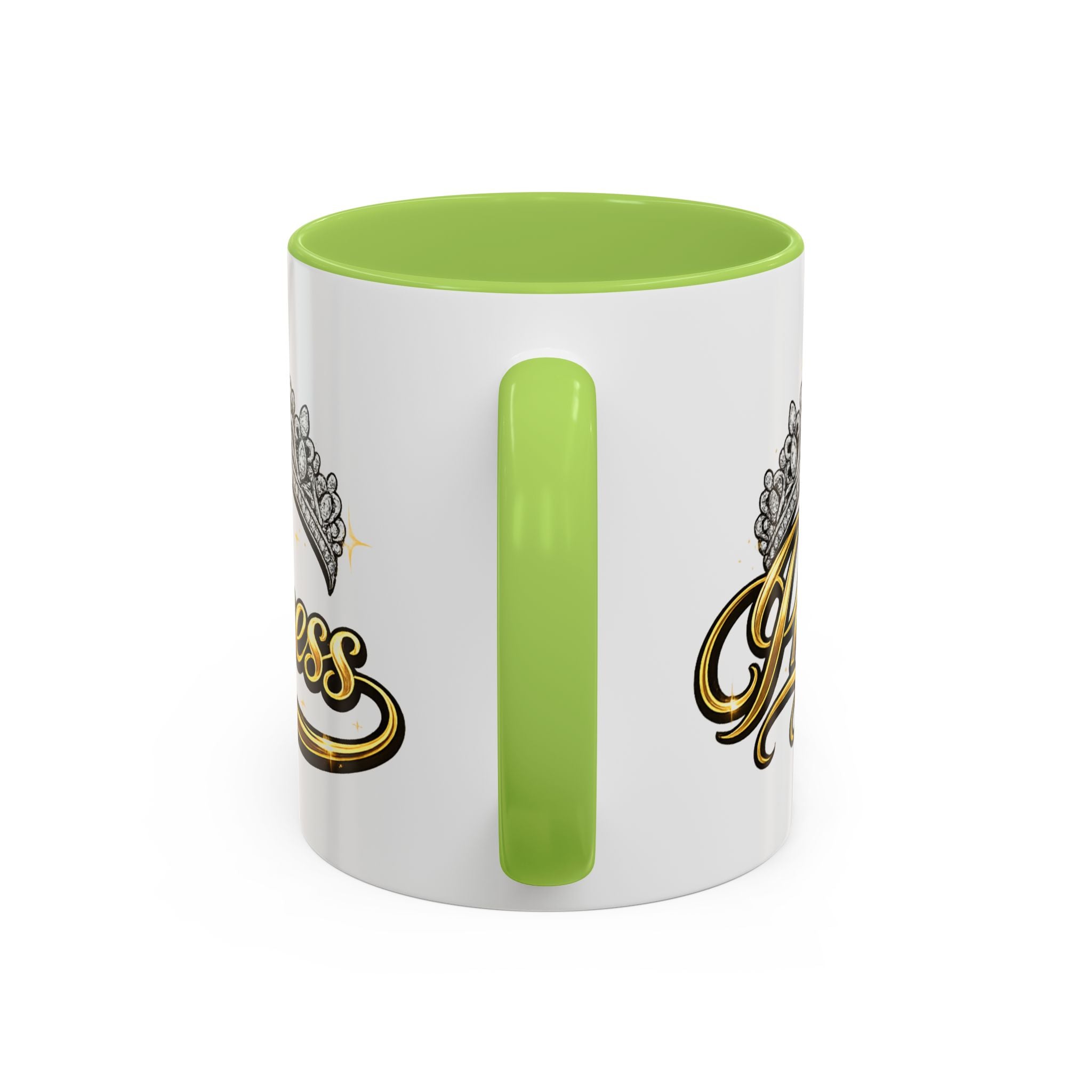 Princess Crown Accent Coffee Mug — Gold Script 11/15oz