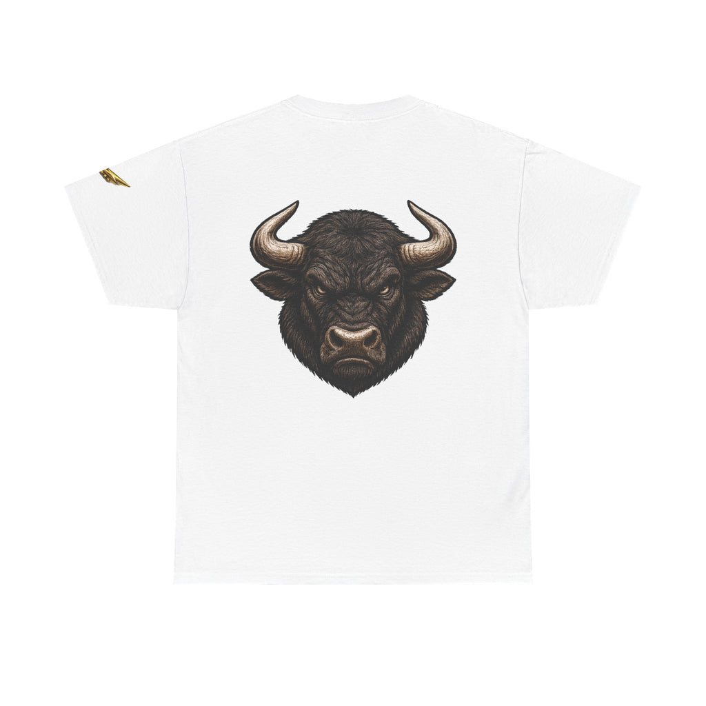 Bull Head Graphic Tee — Fierce Bison Illustration T-Shirt