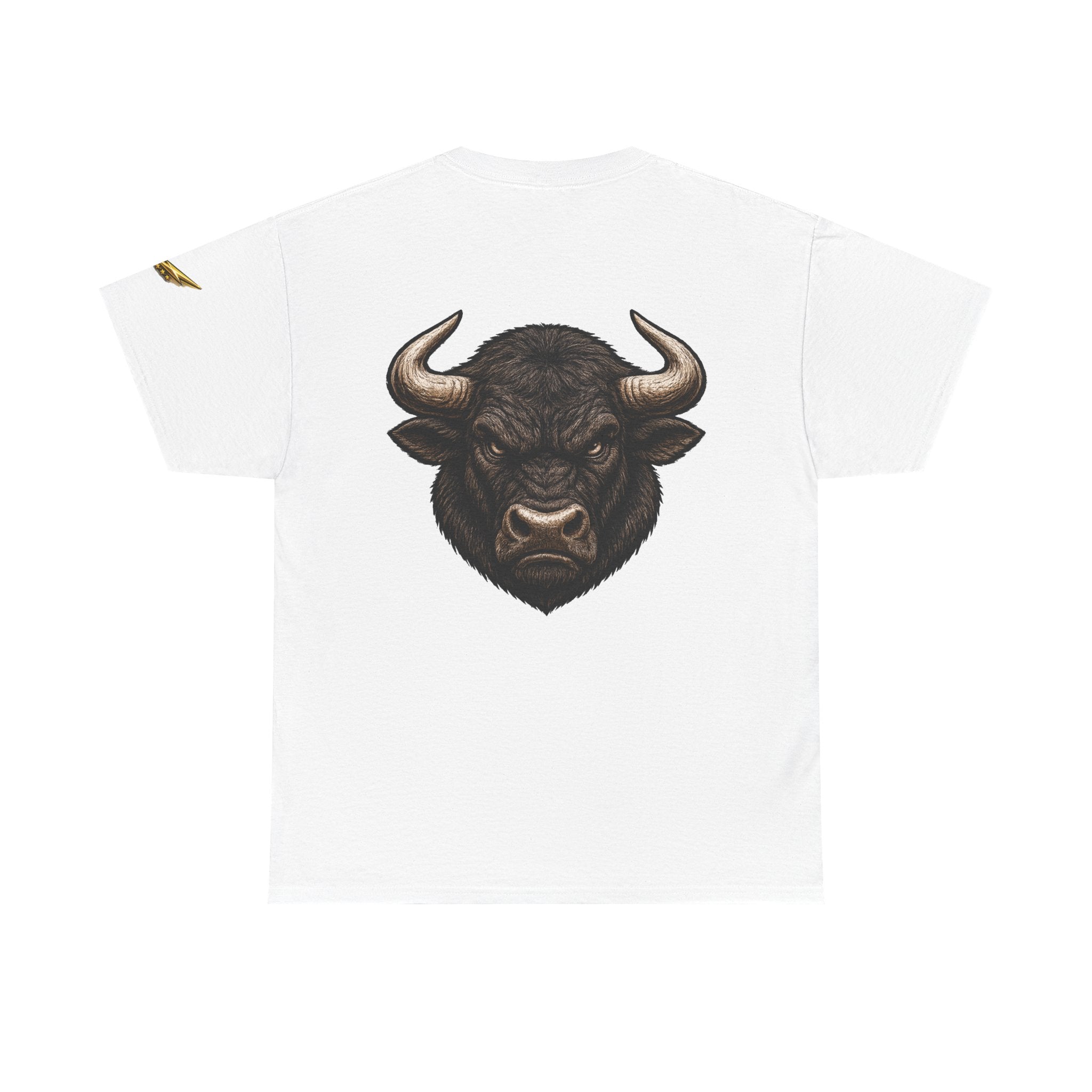 Bull Head Graphic Tee — Fierce Bison Illustration T-Shirt