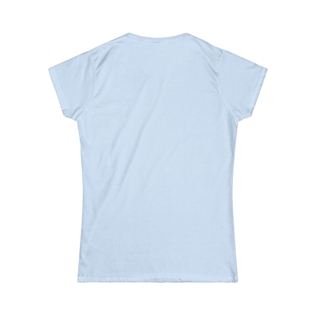 Women's Softstyle Tee — 'Eyes Up Here' Minimal Graphic Shirt