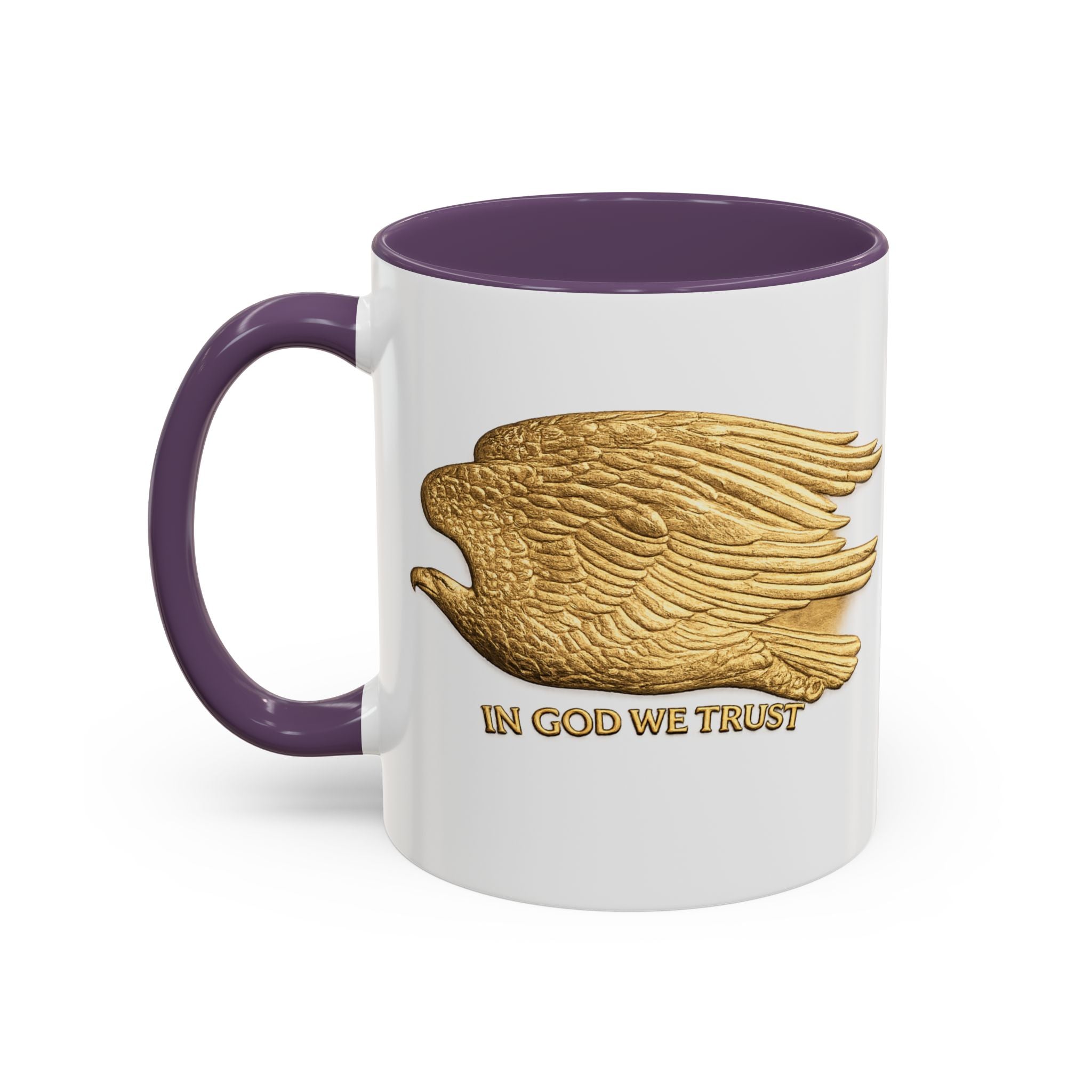 Gold Eagle "In God We Trust" Accent Coffee Mug