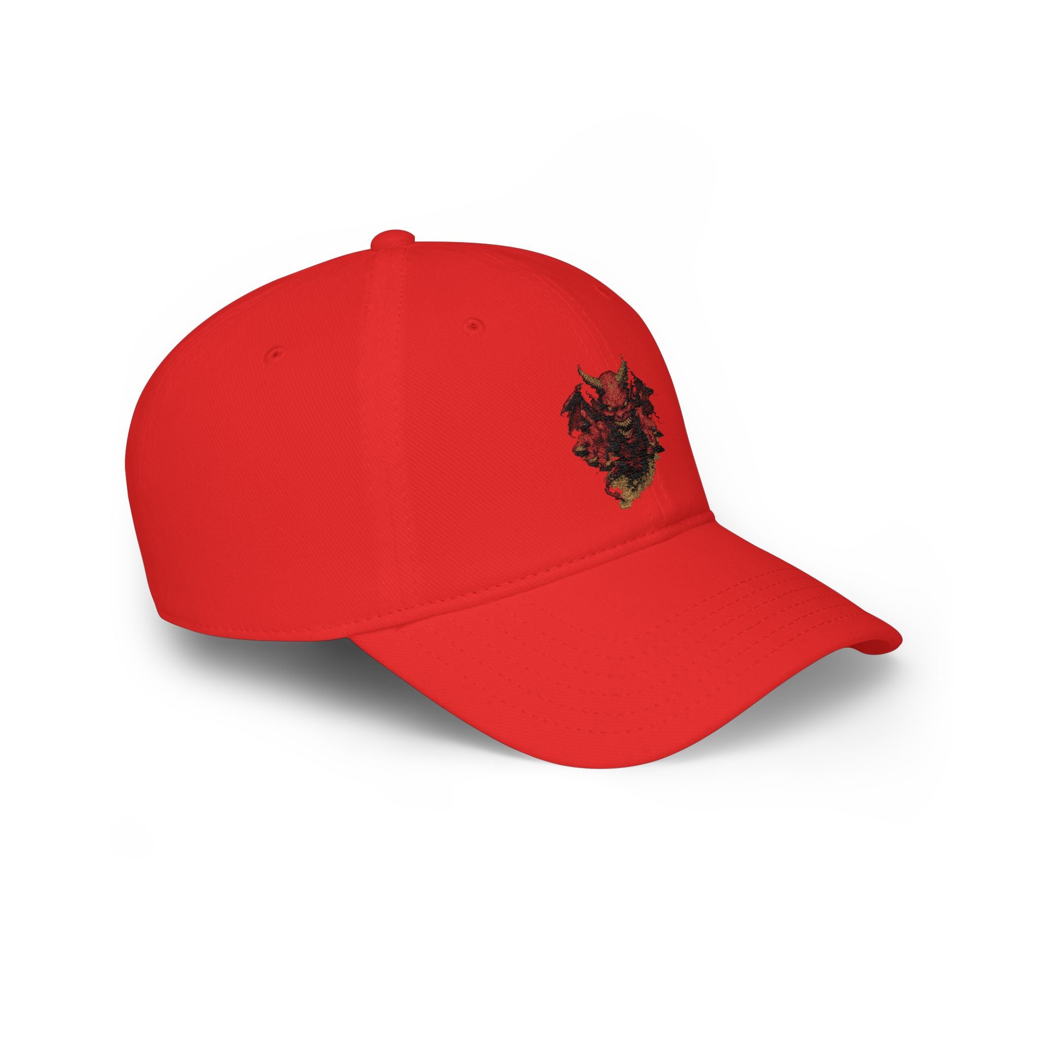 Devil Skull Embroidered Evil Baseball Cap - Low-Profile Hat