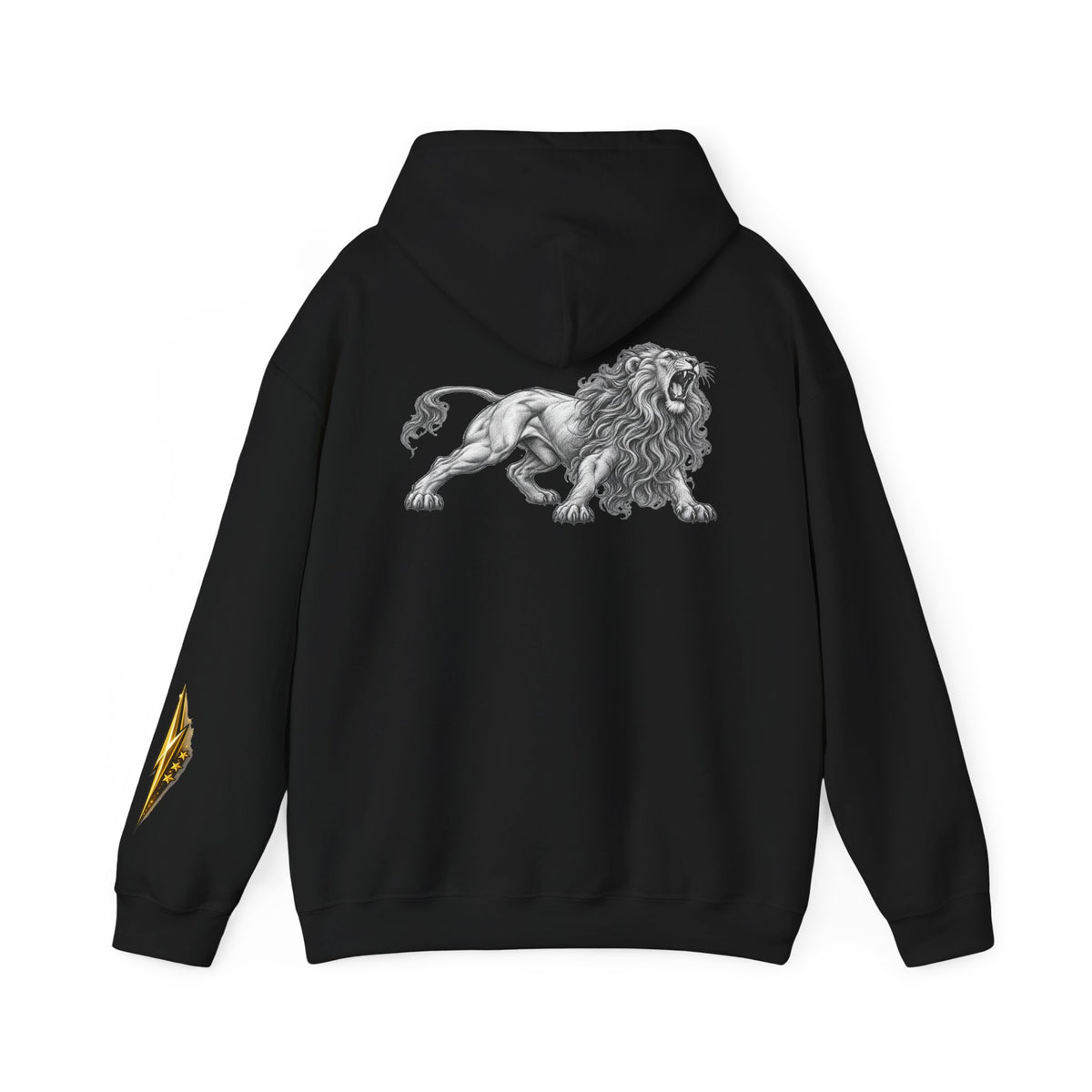 Lion Illustration Hoodie — Majestic Sketch Graphic Hooded Sweatshirt