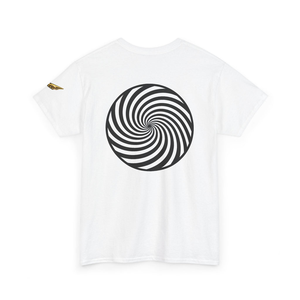 Hypnotic Spiral Tee — Optical Illusion Graphic T-Shirt