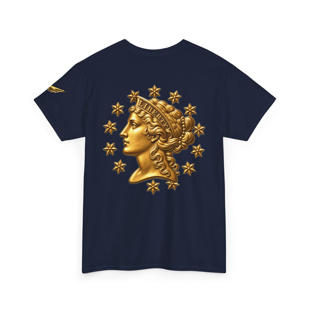 T-Shirt — Vintage Gold Liberty Head Graphic Tee