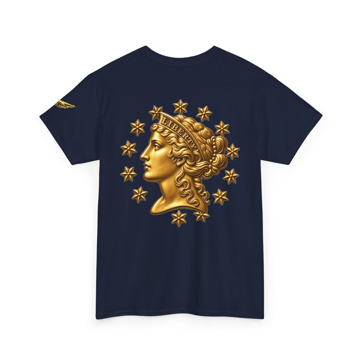 T-Shirt — Vintage Gold Liberty Head Graphic Tee