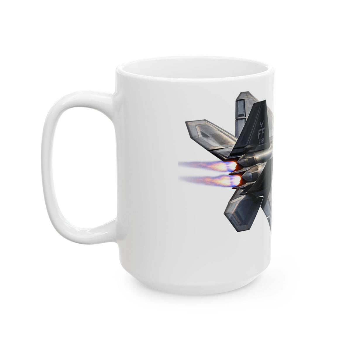 Stealth Fighter Ceramic Mug – Military Jet Coffee Cup (11oz/15oz)