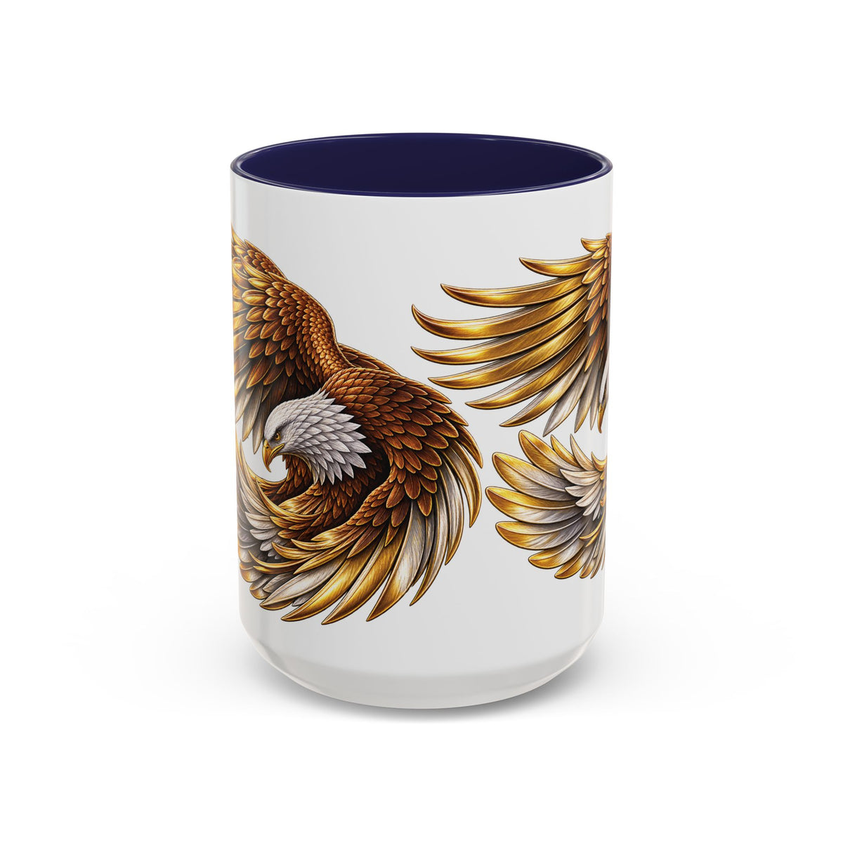 Golden Eagle Coffee Mug — Accent Ceramic Mug with Majestic Eagle Design