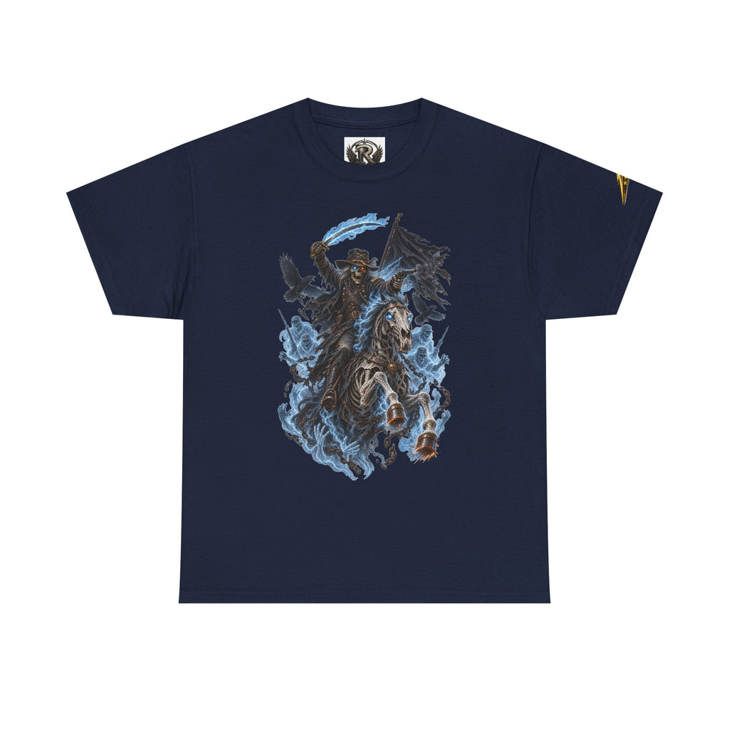 Grim Rider Graphic Tee — Ghostly Horseman Illustration Shirt