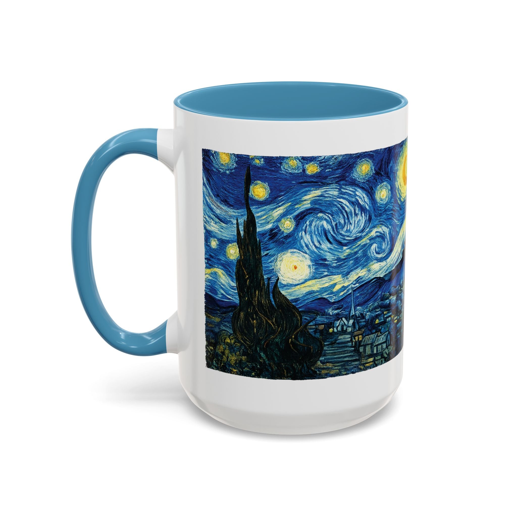 Starry Night Accent Coffee Mug — Van Gogh Style Night Sky Coffee Cup (11/15oz)